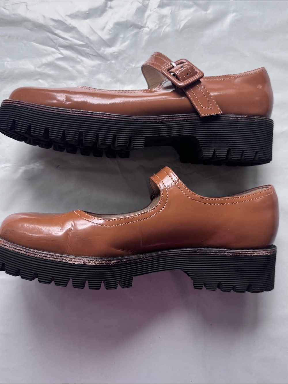 Intentionally Blank VERONICA BOX LEATHER LUG SOLE MARY JANE - Picture 6 of 7
